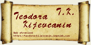 Teodora Kijevčanin vizit kartica